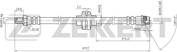 Zekkert BS-9425 - Flexible de frein cwaw.fr