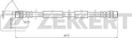 Zekkert BS-9421 - Flexible de frein cwaw.fr