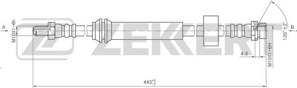 Zekkert BS-9428 - Flexible de frein cwaw.fr