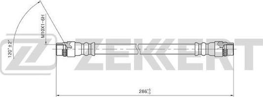 Zekkert BS-9423 - Flexible de frein cwaw.fr