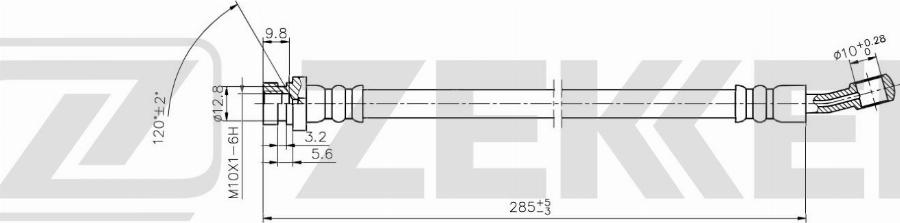 Zekkert BS-9558 - Flexible de frein cwaw.fr