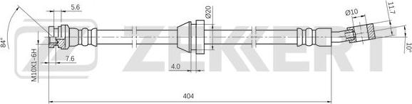 Zekkert BS-9508 - Flexible de frein cwaw.fr