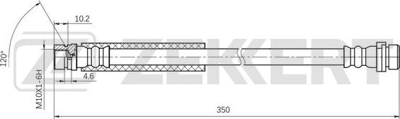 Zekkert BS-9507 - Flexible de frein cwaw.fr