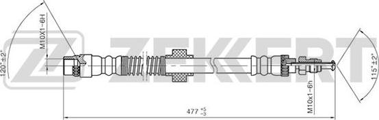 Zekkert BS-9098 - Flexible de frein cwaw.fr