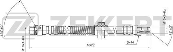 Zekkert BS-9097 - Flexible de frein cwaw.fr