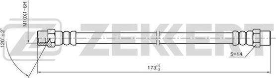 Zekkert BS-9048 - Flexible de frein cwaw.fr