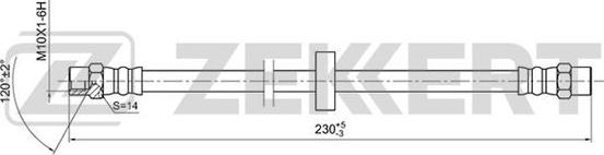 Zekkert BS-9047 - Flexible de frein cwaw.fr