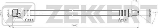 Zekkert BS-9005 - Flexible de frein cwaw.fr