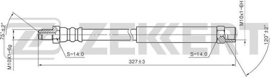 Zekkert BS-9002 - Flexible de frein cwaw.fr