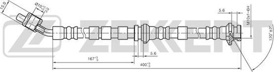 Zekkert BS-9034 - Flexible de frein cwaw.fr