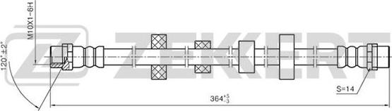 Zekkert BS-9074 - Flexible de frein cwaw.fr