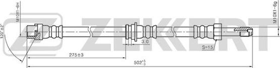 Zekkert BS-9196 - Flexible de frein cwaw.fr