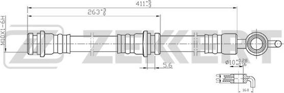 Zekkert BS-9143 - Flexible de frein cwaw.fr