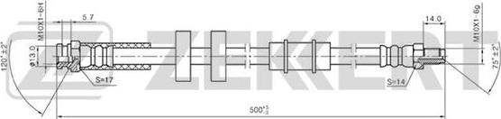 Zekkert BS-9168 - Flexible de frein cwaw.fr