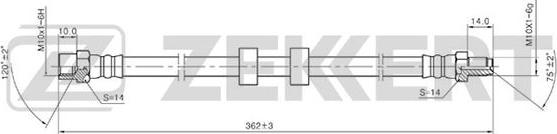 Zekkert BS-9109 - Flexible de frein cwaw.fr