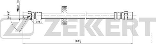 Zekkert BS-9398 - Flexible de frein cwaw.fr