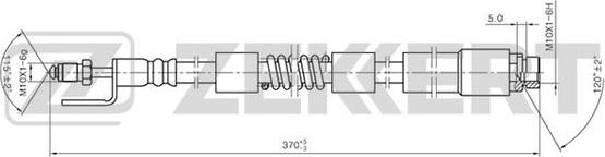 Zekkert BS-9362 - Flexible de frein cwaw.fr