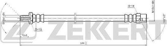 Zekkert BS-9389 - Flexible de frein cwaw.fr