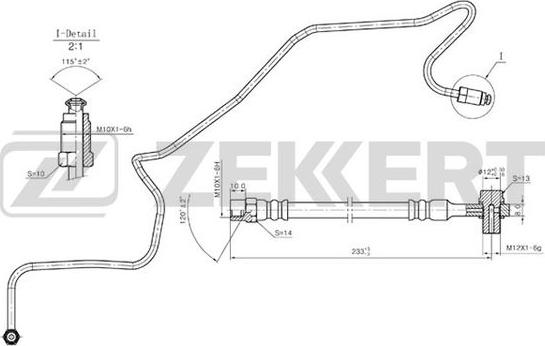 Zekkert BS-9240 - Flexible de frein cwaw.fr