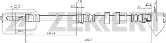 Zekkert BS-9250 - Flexible de frein cwaw.fr