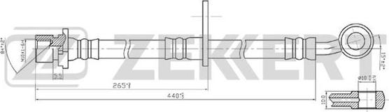 Zekkert BS-9264 - Flexible de frein cwaw.fr