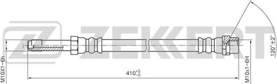 Zekkert BS-9201 - Flexible de frein cwaw.fr