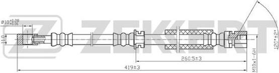 Zekkert BS-9214 - Flexible de frein cwaw.fr