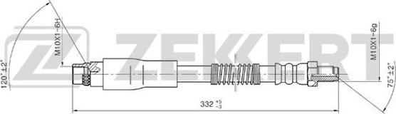 Zekkert BS-9286 - Flexible de frein cwaw.fr