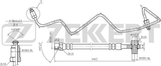 Zekkert BS-9239 - Flexible de frein cwaw.fr