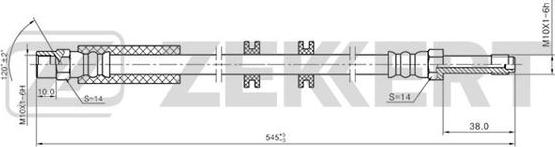 Zekkert BS-9231 - Flexible de frein cwaw.fr