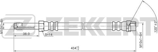 Zekkert BS-9270 - Flexible de frein cwaw.fr