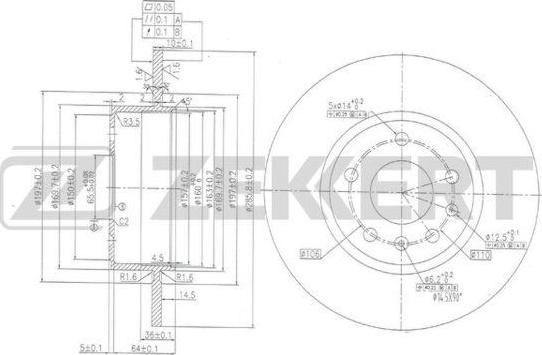 Zekkert BS-5946 - Disque de frein cwaw.fr