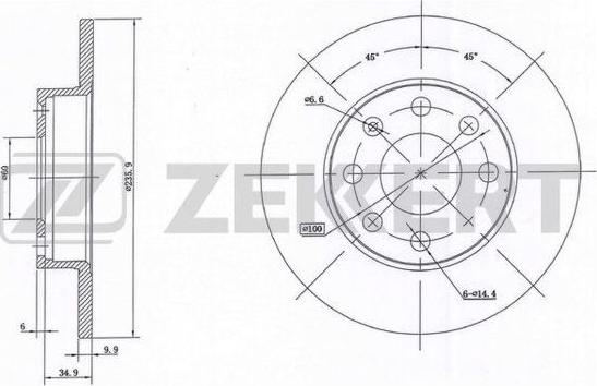 Zekkert BS-5958 - Disque de frein cwaw.fr