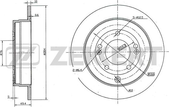 Zekkert BS-5957 - Disque de frein cwaw.fr