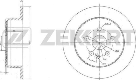 Zekkert BS-5961 - Disque de frein cwaw.fr