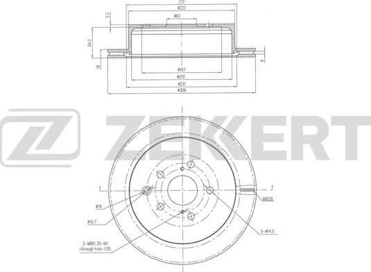 Zekkert BS-5908 - Disque de frein cwaw.fr