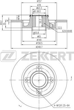 Zekkert BS-5989 - Disque de frein cwaw.fr