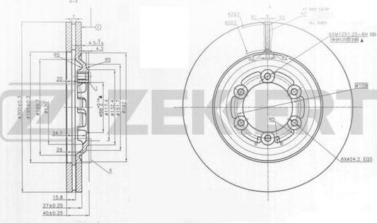 Zekkert BS-5984 - Disque de frein cwaw.fr