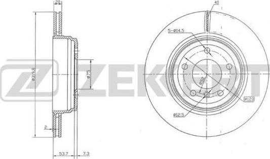 Zekkert BS-5935 - Disque de frein cwaw.fr