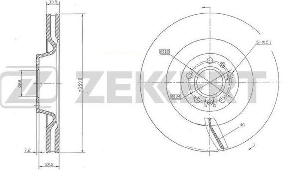 Zekkert BS-5936 - Disque de frein cwaw.fr