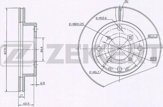 Zekkert BS-5930 - Disque de frein cwaw.fr