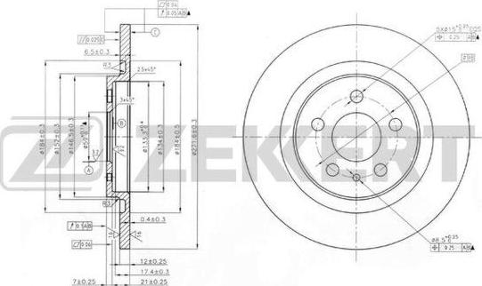 Zekkert BS-5938 - Disque de frein cwaw.fr