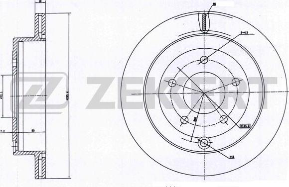 Zekkert BS-5937 - Disque de frein cwaw.fr