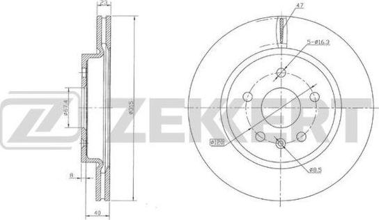 Zekkert BS-5922 - Disque de frein cwaw.fr