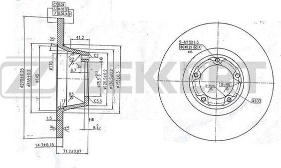 Zekkert BS-5979 - Disque de frein cwaw.fr