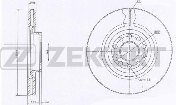 Zekkert BS-5976 - Disque de frein cwaw.fr