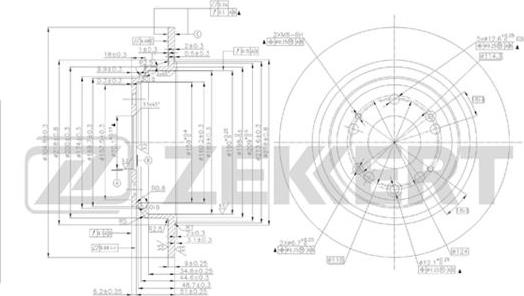 Zekkert BS-5493 - Disque de frein cwaw.fr