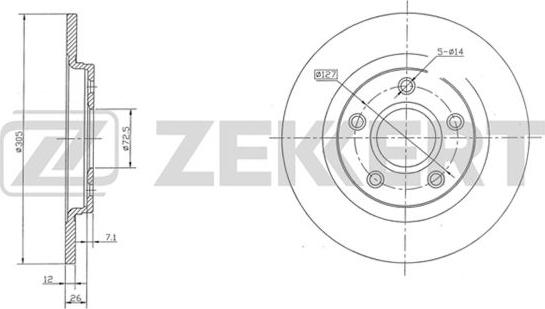 Zekkert BS-5492 - Disque de frein cwaw.fr