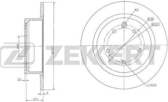 Zekkert BS-5449 - Disque de frein cwaw.fr