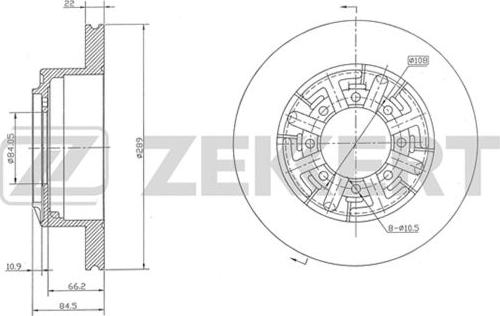 Zekkert BS-5443 - Disque de frein cwaw.fr